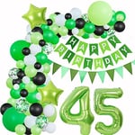 Vert Decoration anniversaire 45 ans Homme Arche Ballon 45 ans anniversaire Décoration Ballon 45 ans Ballons Guirlande Vert 45 ans anniversaire Femme Homme Vert 45 ans Ballon guirlande