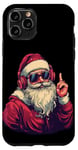 iPhone 11 Pro Awesome Santa Claus with Sunglasses and Headphones Case