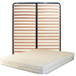 King Of Dreams - Matelas 70x190 + Sommier + pieds Offerts - contact latex - Compatible Sommiers Electriques - 80 Kg/m3 - Hauteur 21 cm - Soutien