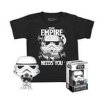 Funko Pocket Pop! & Tee: SW - Stormtrooper - Extra - pour Les Enfants - Extra Large - (XL) - Star Wars - T-Shirt - Vêtements avec Mini-Figurine en Vinyle à Collectionner - Idée de Cadeau