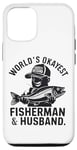 iPhone 15 Pro World's Okayest Fisherman Husband - Funny Fishing Design Case