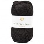 Shamrock Yarns 100% Bomull 8/4 Garn 01 Svart