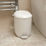 Addis White 4 Litre Pedal Bin