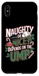 Coque pour iPhone XS Max Naughty or Nice dépend du Noël Ump Baseball