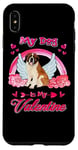 iPhone XS Max My Dog Is My Valentine Funny St Bernard Dog Valentines Day Case