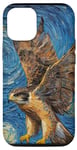 Coque pour iPhone 12/12 Pro Oiseau faucon pèlerin, observateur d'oiseaux, fauconnerie