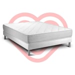 Vitalit - Ensemble matelas sommier vitalmemo 140 x 190 cm - Couleur: Gris