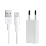 Apple Chargeur qualité prémium pour iPhone 5/5S/5C/SE/6/6S/7/8/X/XR/XS/11 BLANC