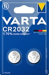 VARTA Batteries Electronics CR2032 Lithium button cell battery 2-pack, Button cells in original blister pack of 2