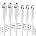 Quntis USB C to Lightning Cable MFi Certified 3 Pack 2M Fast Charging Syncing Cord Compatible with iPhone 14 13 12 11 Pro Max Xs XR X Plus 8 iPad Pro Supports Power Delivery with Type C PD Charger