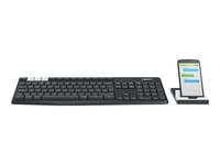 Logitech K375s Multi-Device - Clavier - sans fil - Bluetooth, 2.4 GHz - QWERTZ - Allemand - graphite, blanc cassé