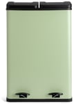 Habitat 60 Litre Twin Compartment Pedal Bin - Sage