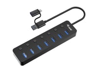 LevelOne Equip 128965 7-Port USB 3.2 Gen 1 Hub with Power Adapter