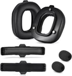 A50 Gen 4 Mod Kit-Oreillettes De Rechange Bandeaux Pour Astro Gaming A50 Casque Sans Fil Gen 4, Mousse De Microphone, Coussinets D'Oreille Accessories,Épaisseur Ajoutée(Protéine Noire)