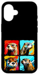 iPhone 16 Otter Pop Art Colorful Drawing Painting Case