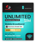 EE 5G Unlimited Data Sim Card - Preloaded each month until 8th DECEMBER 2025 - No Contract & One-off payment - Business-Grade Data Perfect for Wifi Routers, Tablets & Phones. (Expiry December 2025)