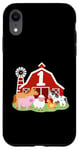 Coque pour iPhone XR 1er anniversaire animaux de la ferme Bday Party 1 an garçon tout-petit