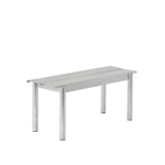 Muuto - Linear steel bench 110x34cm warm galvanized steel - Hagebenker - Thomas Bentzen - Sølv - Metall