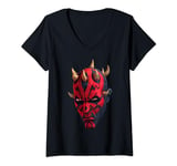 Star Wars: Clone Wars Darth Maul Big Face T-Shirt avec Col en V