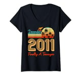 Womens Cool 13th Birthday Born In Dec 2011 Birthday For Him For Her V-Neck T-Shirt