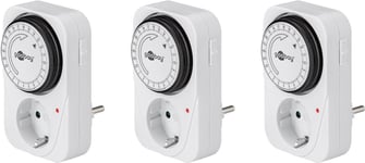 Goobay Kopplingsur / Timer 16A, 3500W (3-pack) - Vit