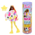 Barbie Cutie Reveal Doll & Accessories with Tie-Dyed Penguin Plush Costume & 10 Surprises Including Color Change, Color Dream Series, HRK40