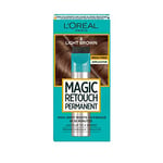 L'Oreal Paris Magic Retouch Permanent Root Concealer, Touching Up Grey Hair Dye, Light Brown 6, 95 g (Pack of 1)