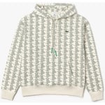 Sweat-shirt Lacoste  Sweatshirt à capuche unisexe  L!VE loose fit monogram