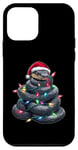 iPhone 12 mini Black Snake Christmas Hat Xmas Case