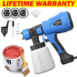 Paint Sprayer Electric Spray Gun 1000ml Fence Wall Ceilings Varnishe 3 Nozzles