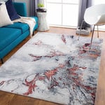 Livabliss New York Tapis Moderne Abstrait - Tapis Salon, Salle à Manger, Chambre Adulte et Ado, Cuisine - Tapis Design Marbre Moucheté Multicolore, Tapis Poil Ras Doux 160x220cm - Gris, Rose, Noir