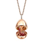 Faberge 18ct Rose Gold Diamond Bail Ruby Lacquer Shoe Surprise Locket