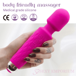 Wireless Vibrating Wand Massager Electric 20 Vibration Powerful Waterproof UK