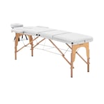 physa Hopfällbar massagebänk - 185 x 60 62 cm 227 kg Vit