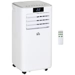 HOMCOM 7000 BTU Mobile Air Conditioner Indoor Portable AC Unit w/ RC, White