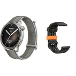 Amazfit Balance 46mm Smart Watch balance Upcycled Silicone Straps Solaris Black