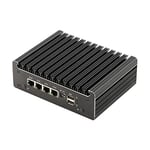 HUNSN Micro Firewall Appliance, Mini PC, Pfsense, Mikrotik, OPNsense, VPN, Router PC, Intel N4505 N6000, RS41, AES-NI, 4 x 2.5GbE I226-V, Console, Type-C, HDMI, DP, SIM Slot, 8G RAM, 64G SSD