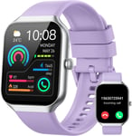 Montre Connect??E Femme Homme, 1.96"" Hd Smartwatch Avec Appel Bluetooth, Montre Connectee Etanche Ip68, 113+ Sportifs/Podometre/Fr??Quence Cardiaque/Sommeil, Montre Intelligente Pour Android Ios, Violet