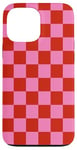 iPhone 13 Pro Max Red Pink Checkered Pink Red Checkered Pink and Red Checkered Case