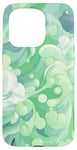 iPhone 15 Pro Swirl Green Color Illustration Pattern Abstract Art Case