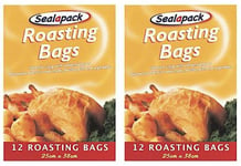 20 ROASTING BAGS LARGE MICROWAVE OVEN COOKING 25 x 38cm CHICKEN TURKEY MEAT FISH