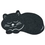 Paris Prix - Tapis De Repas Pour Chat feutrine 60cm Noir