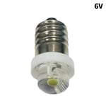 3/4,5/6V 0,5W Ficklampa Glödlampa 6000K Vit LED E10 Sockel 6V