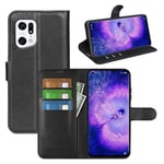 Oppo Find X5      Pu Wallet Case    [Black]