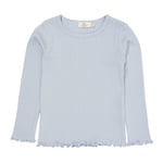 Copenhagen Colors Summer Långärmad Pointelle Tee Dusty Blue | Blå | 116 cm