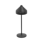 Zafferano, Amelie Lamp, Cordless Rechargeable Table Lamp with Touch Control, Suitable for Indoor and Outdoor Use, Dimmer, 2200-3000 K, Height 34 cm, Black Colour