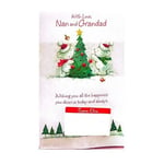 Simon Elvin With Love Nan And Grandad Christmas Card (Pack of 12)