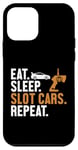 Coque pour iPhone 12 mini Eat Sleep Slot Cars Repeat Slot Car RC Car Minicar Slot