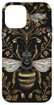 Coque pour iPhone 12 mini Beau motif abeilles et fleurs noires