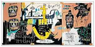 Artopweb Basquiat - El Gran Espectaculo (History of Black People), EC40203 Panneau Décoratifs, Bois, Multicolore, 138 x 1.8 x 65 cm EC40203